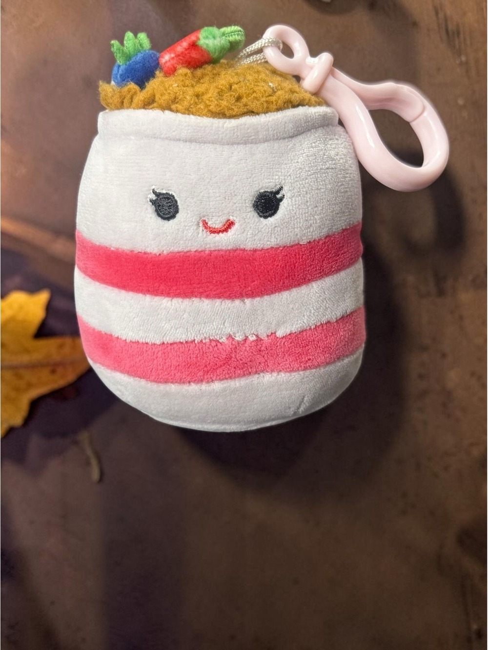 Squishmallows Zosia Yogurt Parfait Clip-On Keychain 3.5" Plush